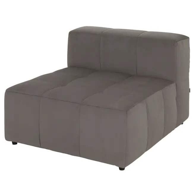 SOFÁ MODULAR 1 LUGAR SOFO - VELVET COTELÊ CINZA - Foto 1