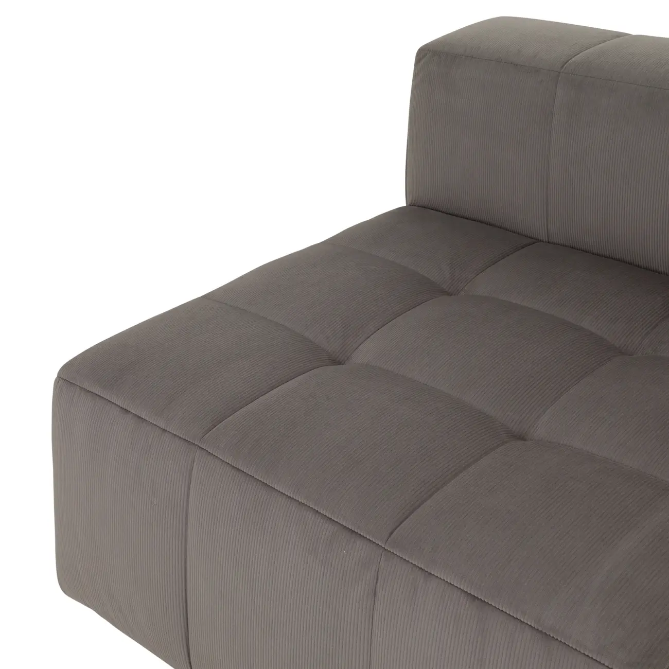 SOFÁ MODULAR 1 LUGAR SOFO - VELVET COTELÊ CINZA - Foto 7