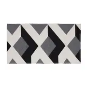 TAPETE 40 CM X 70 CM VERZZO - PRETO/CINZA - Foto 1