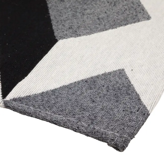 TAPETE 40 CM X 70 CM VERZZO - PRETO/CINZA - Foto 3