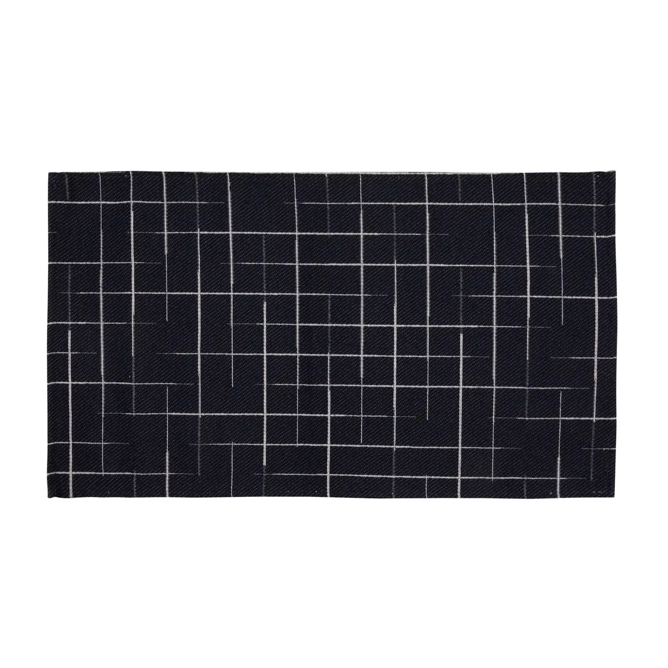 TAPETE 40 CM X 70 CM ALFENAS - AZUL ESCURO/BRANCO - Foto 1