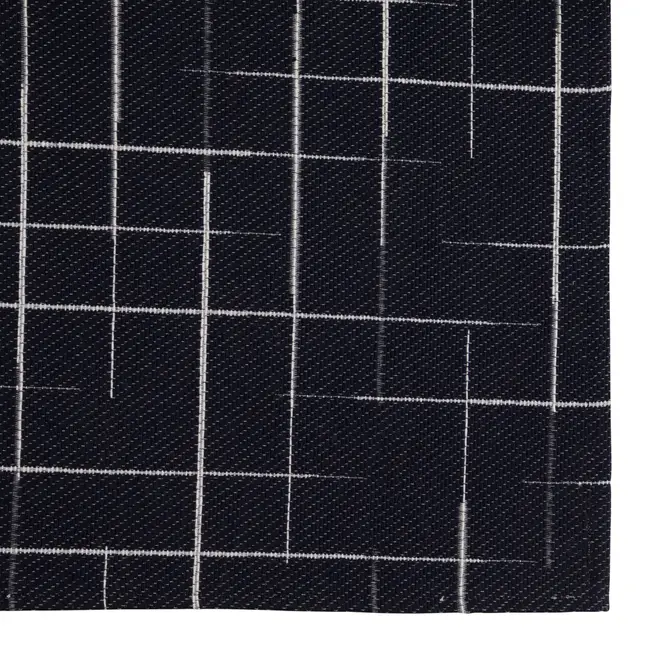 TAPETE 40 CM X 70 CM ALFENAS - AZUL ESCURO/BRANCO - Foto 2