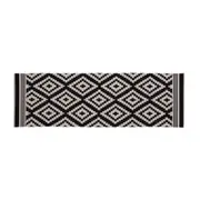 TAPETE 40 CM X 1,35 M GOMBE - PRETO/BRANCO - Foto 1