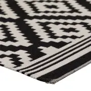 TAPETE 40 CM X 1,35 M GOMBE - PRETO/BRANCO - Foto 3