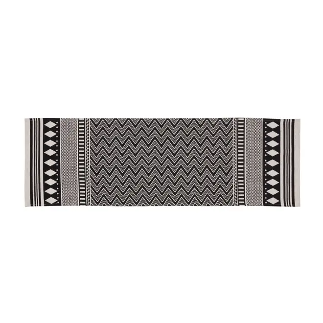 TAPETE 40 CM X 1,35 M DARAZO - PRETO/BRANCO - Foto 1