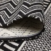 TAPETE 40 CM X 1,35 M DARAZO - PRETO/BRANCO - Foto 4