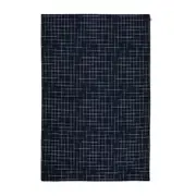 TAPETE 1,32 M X 2 M ALFENAS - AZUL ESCURO/BRANCO - Foto 2