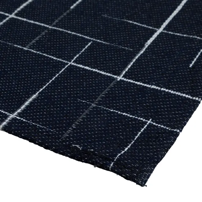 TAPETE 1,32 M X 2 M ALFENAS - AZUL ESCURO/BRANCO - Foto 4