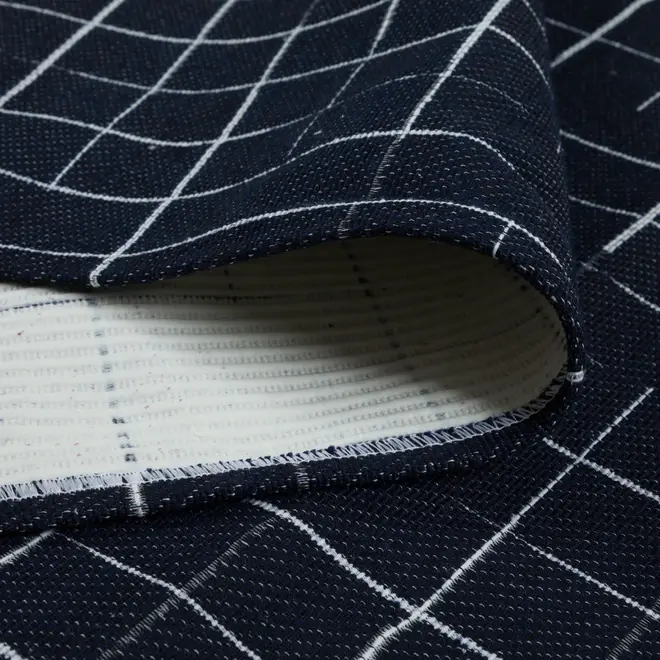 TAPETE 1,32 M X 2 M ALFENAS - AZUL ESCURO/BRANCO - Foto 5