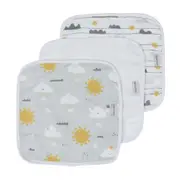 TOALHA DE BOCA 25 CM X 25 CM KIT COM 3 CIEL - CINZA/MULTICOR - Foto 1