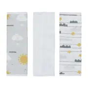 TOALHA DE BOCA 25 CM X 25 CM KIT COM 3 CIEL - CINZA/MULTICOR - Foto 2