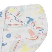 TOALHA FRALDA COM CAPUZ 80 CM X 80 CM ARCA-ÍRIS - CORES CALEIDOCOLOR - Foto 4