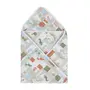 TOALHA FRALDA COM CAPUZ 80 CM X 80 CM CRIAMUNDOS - BRANCO/MULTICOR - Foto 1