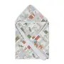 TOALHA FRALDA COM CAPUZ 80 CM X 80 CM CRIAMUNDOS - BRANCO/MULTICOR - Foto 2
