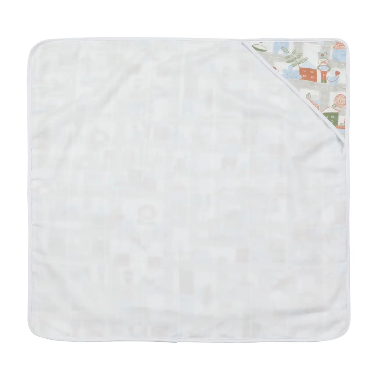 TOALHA FRALDA COM CAPUZ 80 CM X 80 CM CRIAMUNDOS - BRANCO/MULTICOR - Foto 3