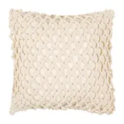CAPA PARA ALMOFADA 50 CM X 50 CM TARRAFO - NATURAL/NATURAL - Foto 1