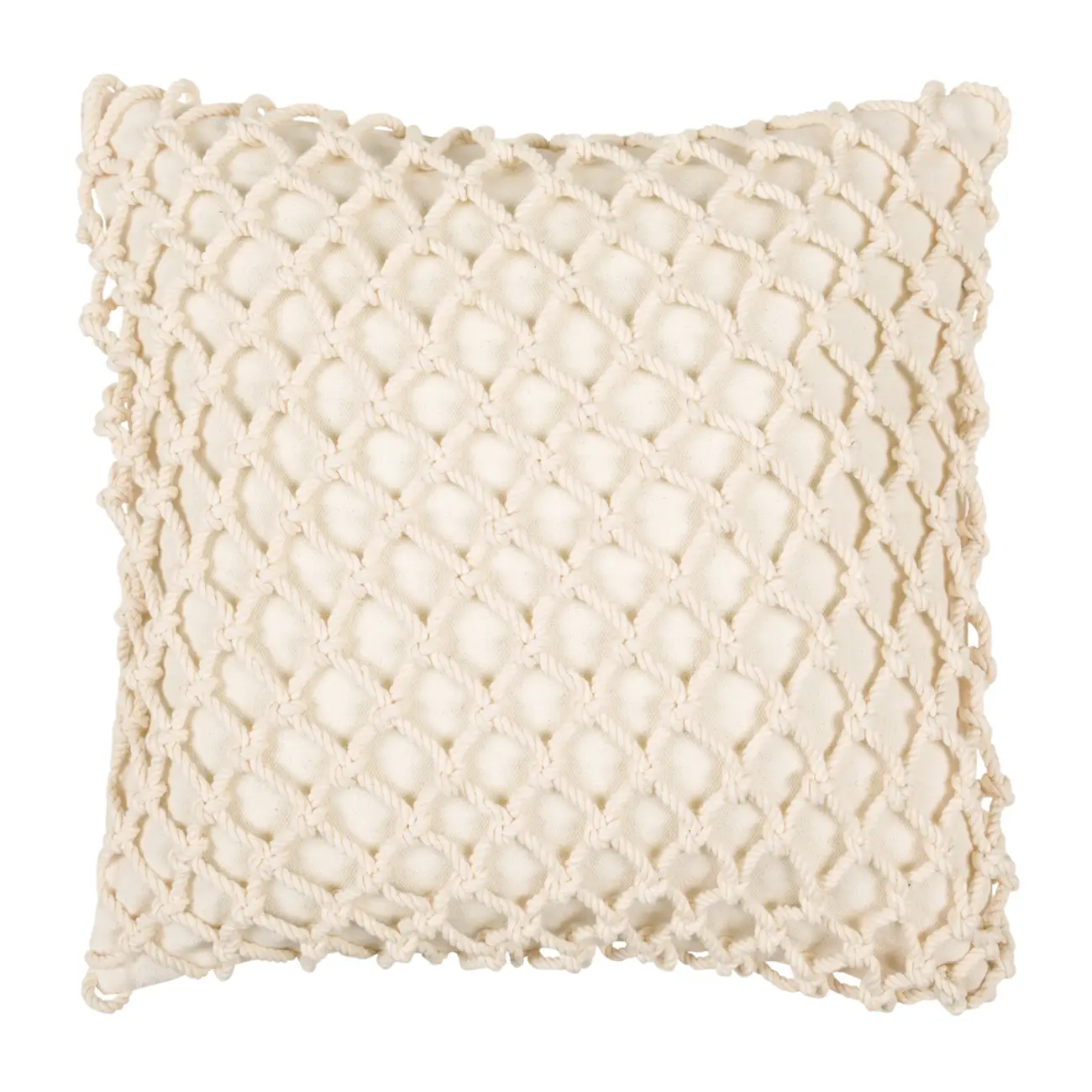 CAPA PARA ALMOFADA 50 CM X 50 CM TARRAFO - NATURAL/NATURAL - Foto 1