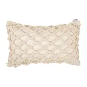 CAPA PARA ALMOFADA 30 CM X 50 CM TARRAFO - NATURAL/NATURAL - Foto 1