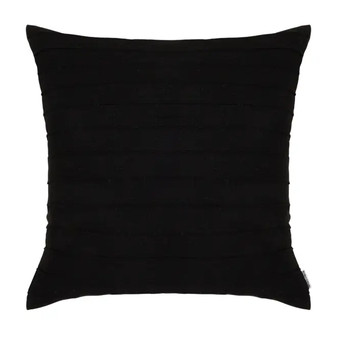 CAPA PARA ALMOFADA 45 CM X 45 CM KABIRA LEV - PRETO/PRETO - Foto 1