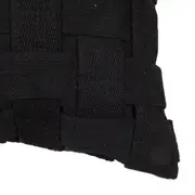 CAPA PARA ALMOFADA 30 CM X 50 CM KABIRA TRESS - PRETO/PRETO - Foto 2