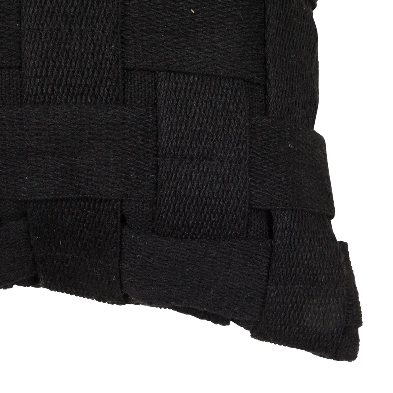CAPA PARA ALMOFADA 30 CM X 50 CM KABIRA TRESS - PRETO/PRETO - Foto 2