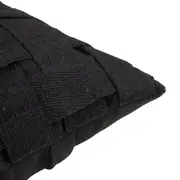 CAPA PARA ALMOFADA 30 CM X 50 CM KABIRA TRESS - PRETO/PRETO - Foto 5
