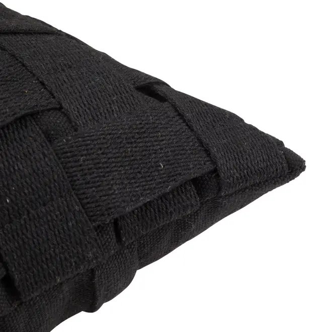 CAPA PARA ALMOFADA 30 CM X 50 CM KABIRA TRESS - PRETO/PRETO - Foto 5