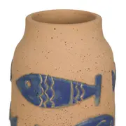 VASO DECORATIVO 29 CM PURANGY - ARGILA CRUA/AZUL HISTÓRICO - Foto 2