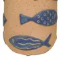 VASO DECORATIVO 29 CM PURANGY - ARGILA CRUA/AZUL HISTÓRICO - Foto 3