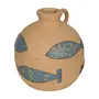 VASO JARRA DECORATIVO 18 CM PURANGY - ARGILA CRUA/AZUL HISTÓRICO - Foto 4