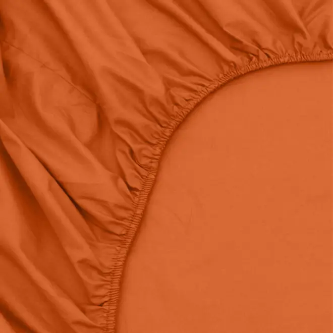 LENÇOL COM ELÁSTICO SOLTEIRO 90 CM X1,90 M X 30 CM VON CONCEPT - TERRACOTA - Foto 2