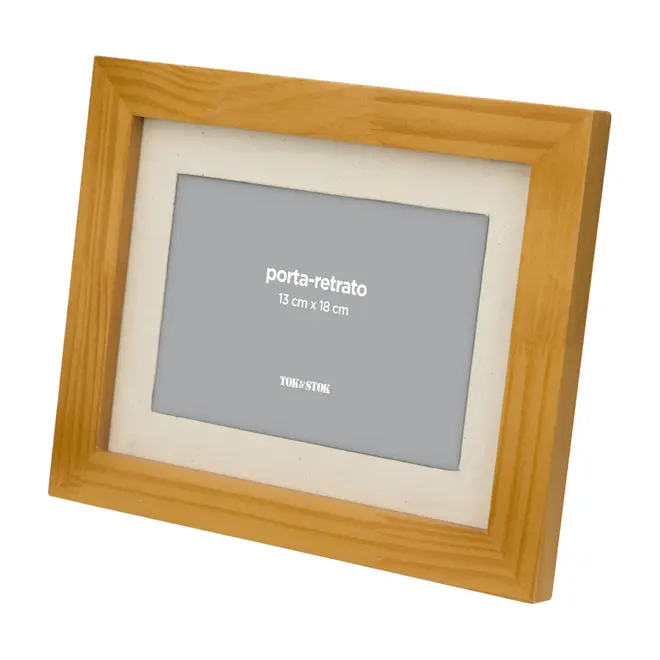PORTA-RETRATO 13 CM X 18 CM ZEFYR - NOZES/NATURAL - Foto 4