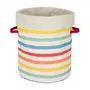 CESTO REDONDO ORGANIZADOR 45 CM X 37 CM X 37 CM ARCA-ÍRIS - BEGE/CORES CALEIDOCOLOR - Foto 1