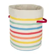 CESTO REDONDO ORGANIZADOR 45 CM X 37 CM X 37 CM ARCA-ÍRIS - BEGE/CORES CALEIDOCOLOR - Foto 2