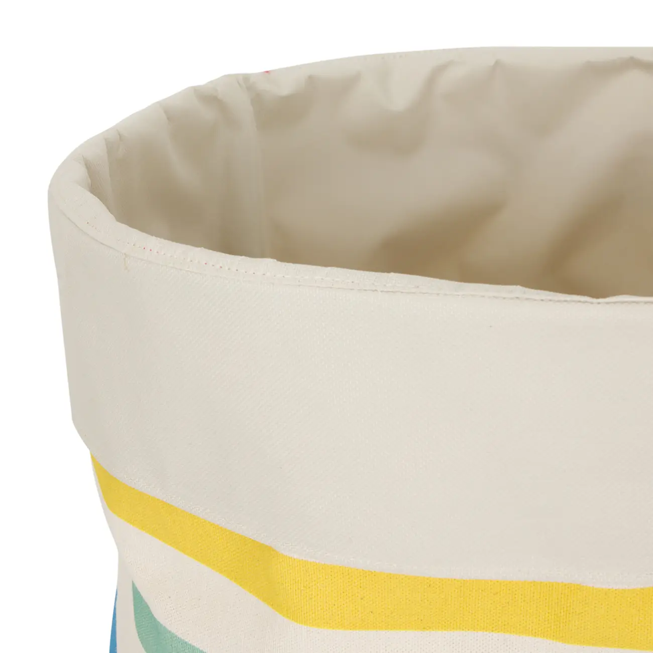 CESTO REDONDO ORGANIZADOR 45 CM X 37 CM X 37 CM ARCA-ÍRIS - BEGE/CORES CALEIDOCOLOR - Foto 4