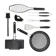 KIT UTENSÍLIOS PARA CHURRASCO 3 PEÇAS O CHURRASQUEIRO - INOX/PRETO - Foto 10