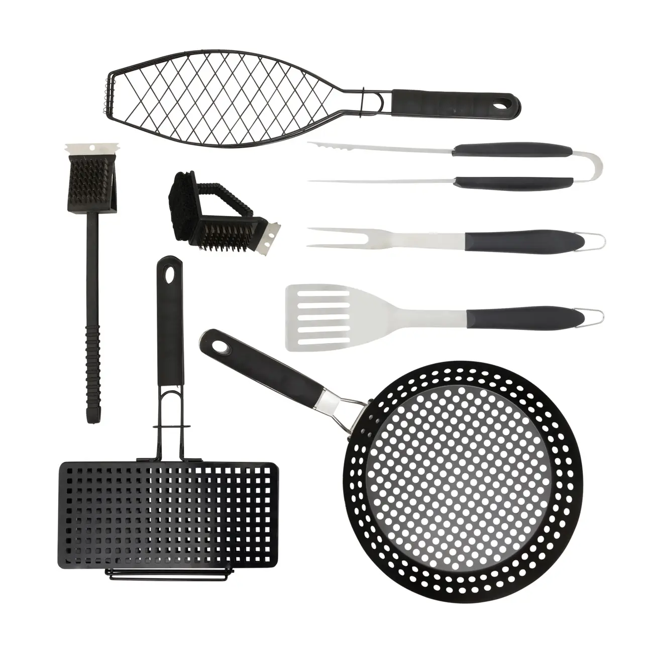 KIT UTENSÍLIOS PARA CHURRASCO 3 PEÇAS O CHURRASQUEIRO - INOX/PRETO - Foto 10