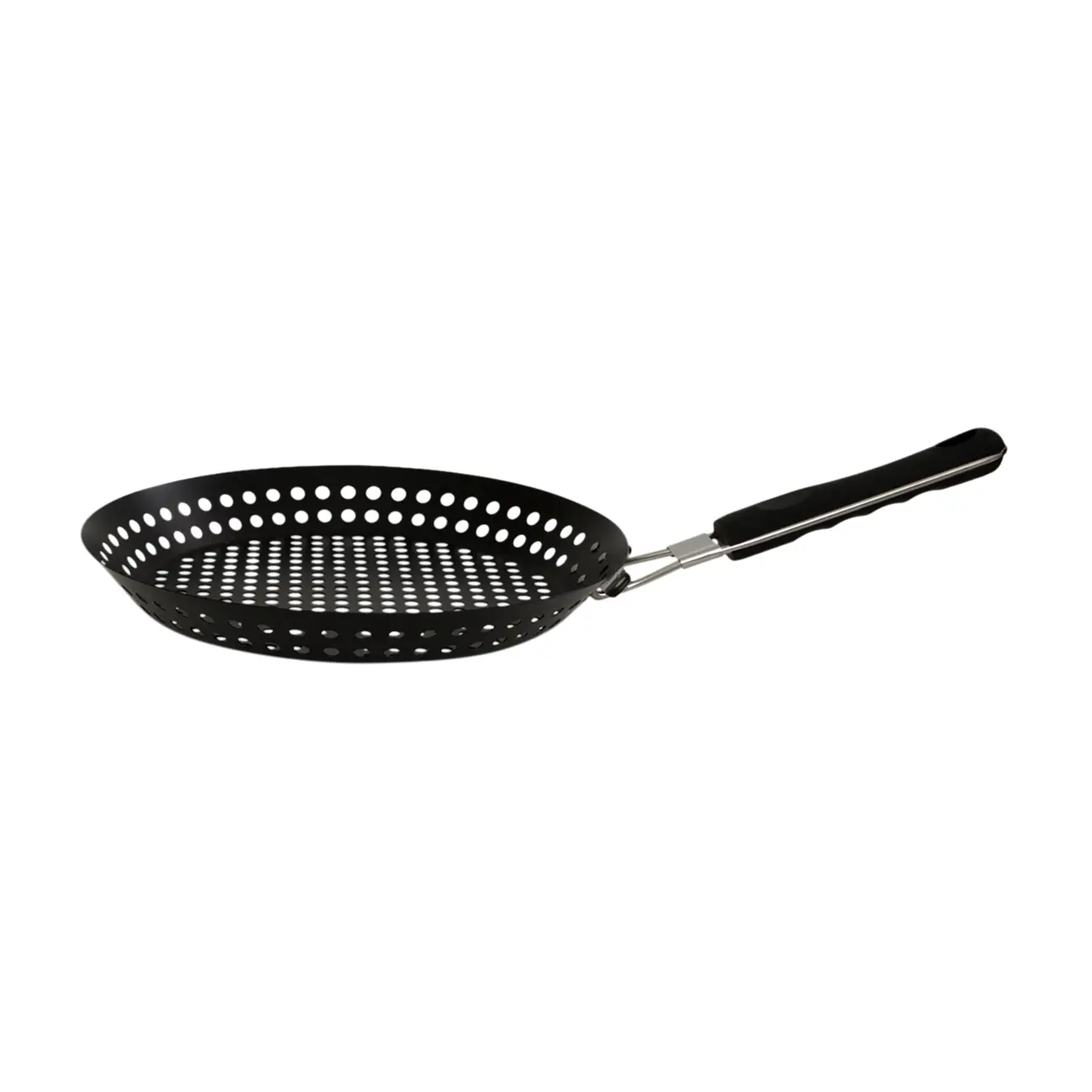 GRELHA REDONDA 30 CM O CHURRASQUEIRO - PRETO/INOX - Foto 1