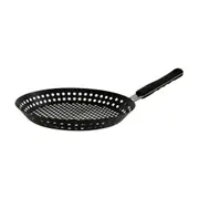 GRELHA REDONDA 30 CM O CHURRASQUEIRO - PRETO/INOX - Foto 2