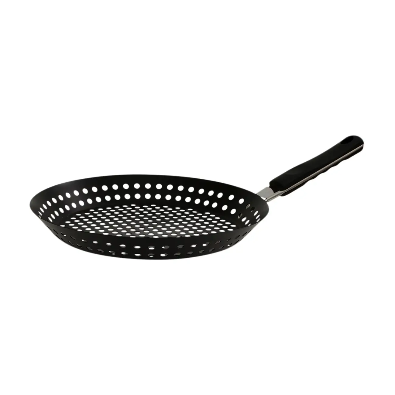 GRELHA REDONDA 30 CM O CHURRASQUEIRO - PRETO/INOX - Foto 2