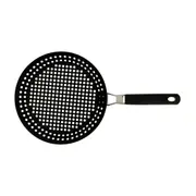GRELHA REDONDA 30 CM O CHURRASQUEIRO - PRETO/INOX - Foto 3