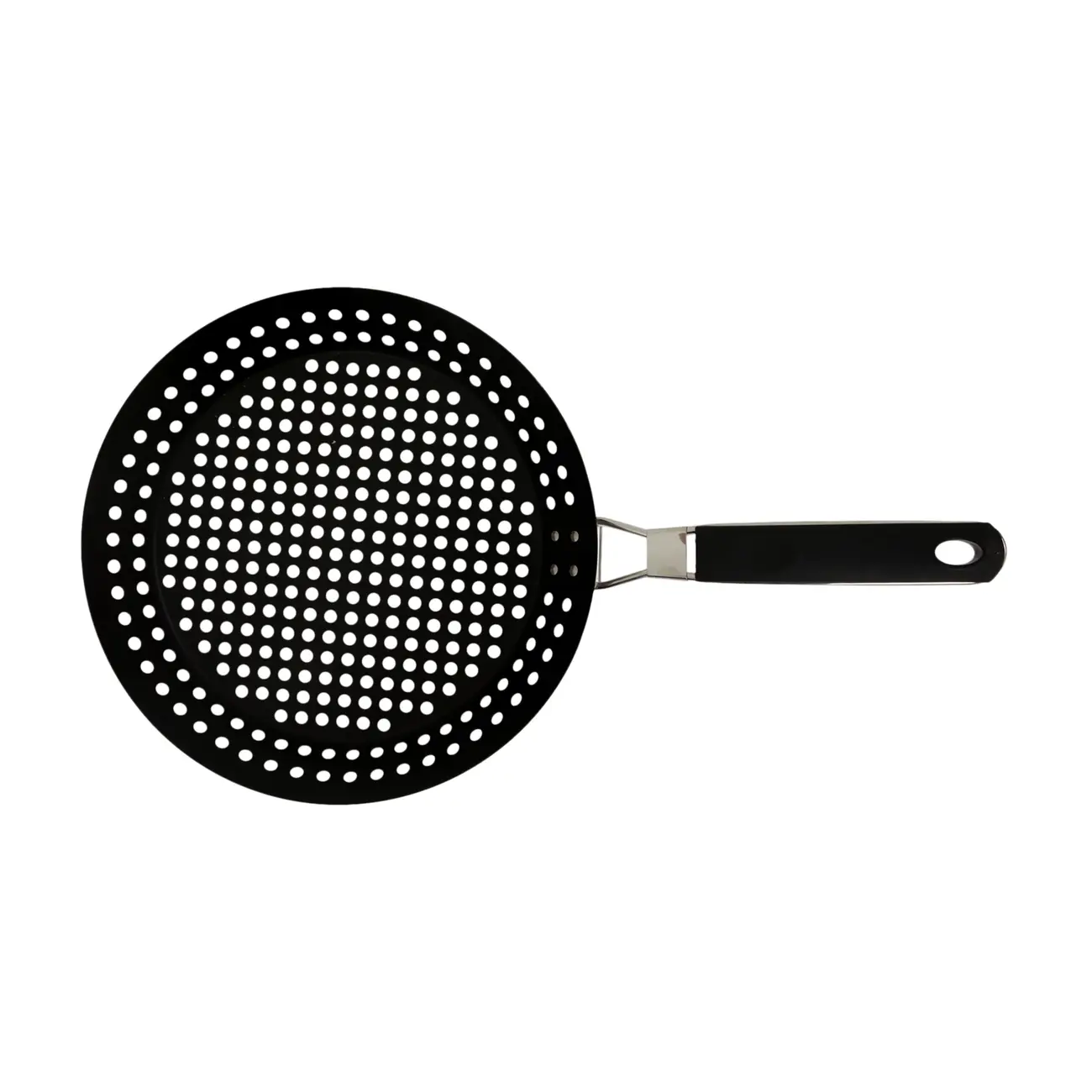 GRELHA REDONDA 30 CM O CHURRASQUEIRO - PRETO/INOX - Foto 3