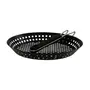 GRELHA REDONDA 30 CM O CHURRASQUEIRO - PRETO/INOX - Foto 4
