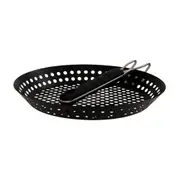 GRELHA REDONDA 30 CM O CHURRASQUEIRO - PRETO/INOX - Foto 4