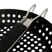 GRELHA REDONDA 30 CM O CHURRASQUEIRO - PRETO/INOX - Foto 5