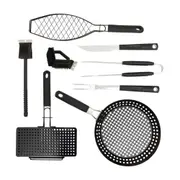 GRELHA REDONDA 30 CM O CHURRASQUEIRO - PRETO/INOX - Foto 6