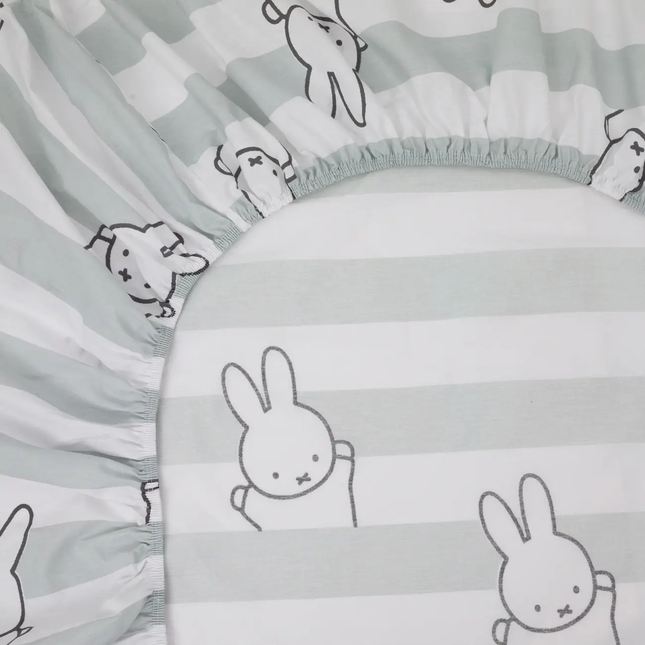 LENÇOL COM ELÁSTICO SOLTEIRO 88 CM X 1,88 M X 30 CM MIFFY - FLANDRES/BRANCO - Foto 2