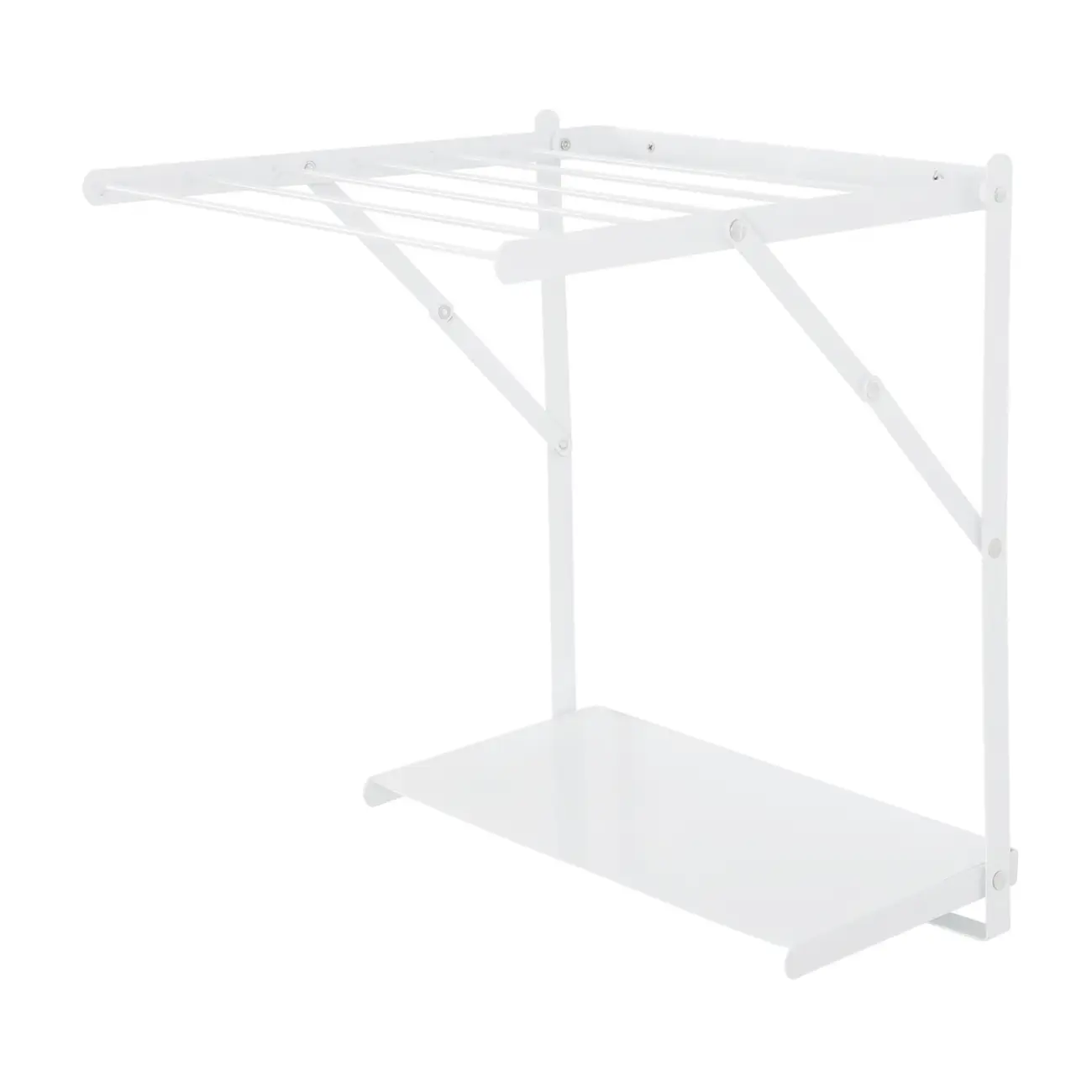 VARAL DE PAREDE COM PRATELEIRA 50 CM X 42 CM SECC HOLDER - BRANCO - Foto 1
