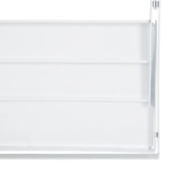 VARAL DE PAREDE COM PRATELEIRA 50 CM X 42 CM SECC HOLDER - BRANCO - Foto 6