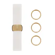 ARGOLA PARA GUARDANAPO CONJUNTO COM 4 PEÇAS UNION - DOURADO - Foto 1